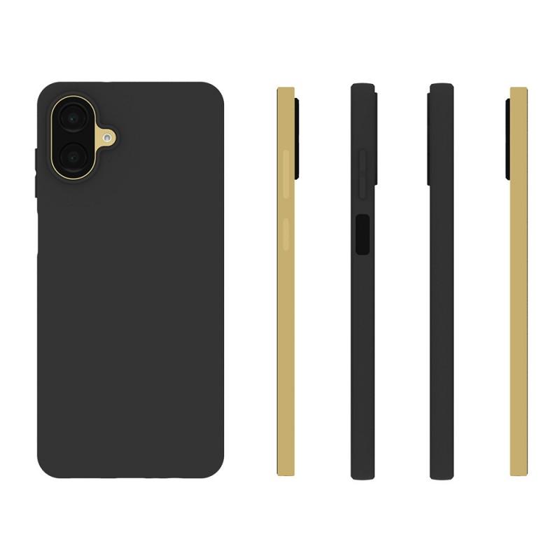 Для Samsung Galaxy A07 чехол из ТПУ WANLONFENG серия MS матовая задняя крышка с закаленным стеклом (Объектив с большим отверстием)