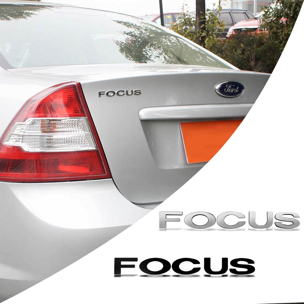 For Ford Focus Car Emblem 3D Metal Hybrid ST Line MK2 MK3 MK4 Logo Body Decals Sticker Rear Tail Trunk Boot Letter Badge Styling