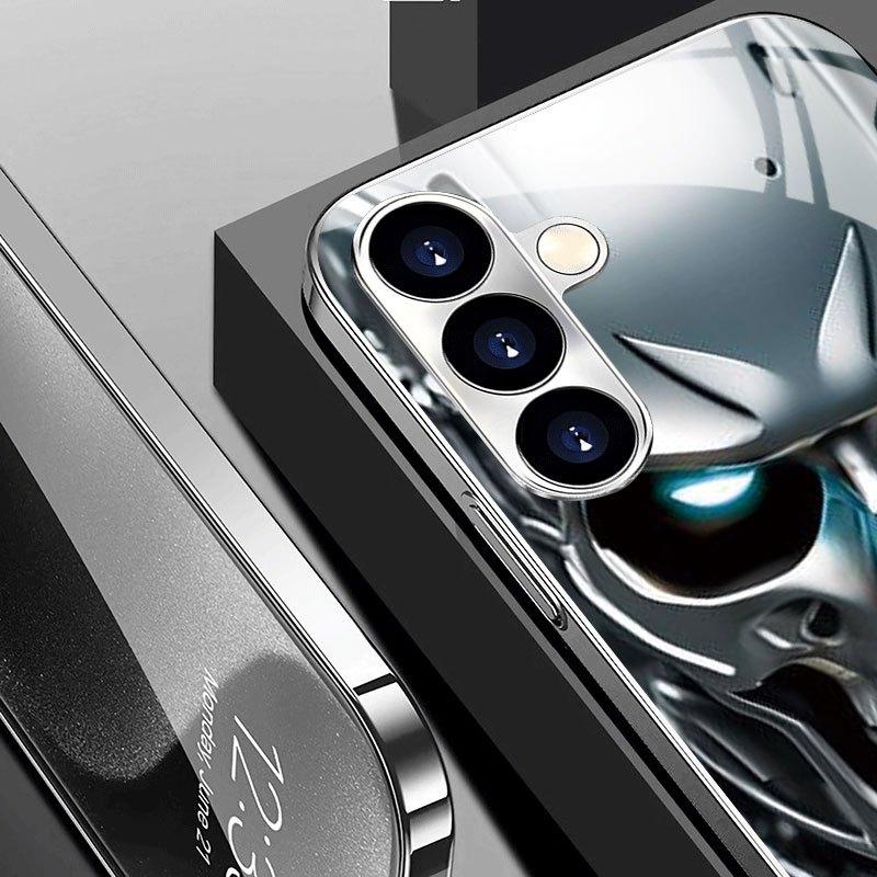 Креативный стеклянный чехол для телефона с черепом, подходит для Samsung Galaxy S26 S25 S24 S23 S22 S20 FE Ultra Plus, противоударная задняя крышка