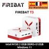 Мини-ПК FIREBAT T3 Процессор Intel N150 Windows 11 12 ГБ ОЗУ DDR5 512 ГБ SSD Wi-Fi 5 Bluetooth 4.2 HDMI DP USB Настольный компьютер