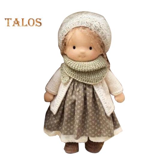 Вальдорфская кукла ручной работы, стильная одежда, выразительные вязаные куклы с мягкими волосами, винтажная вязаная крючком кукла, подарок для семьи, друзей, путешествий, домашнего декора
