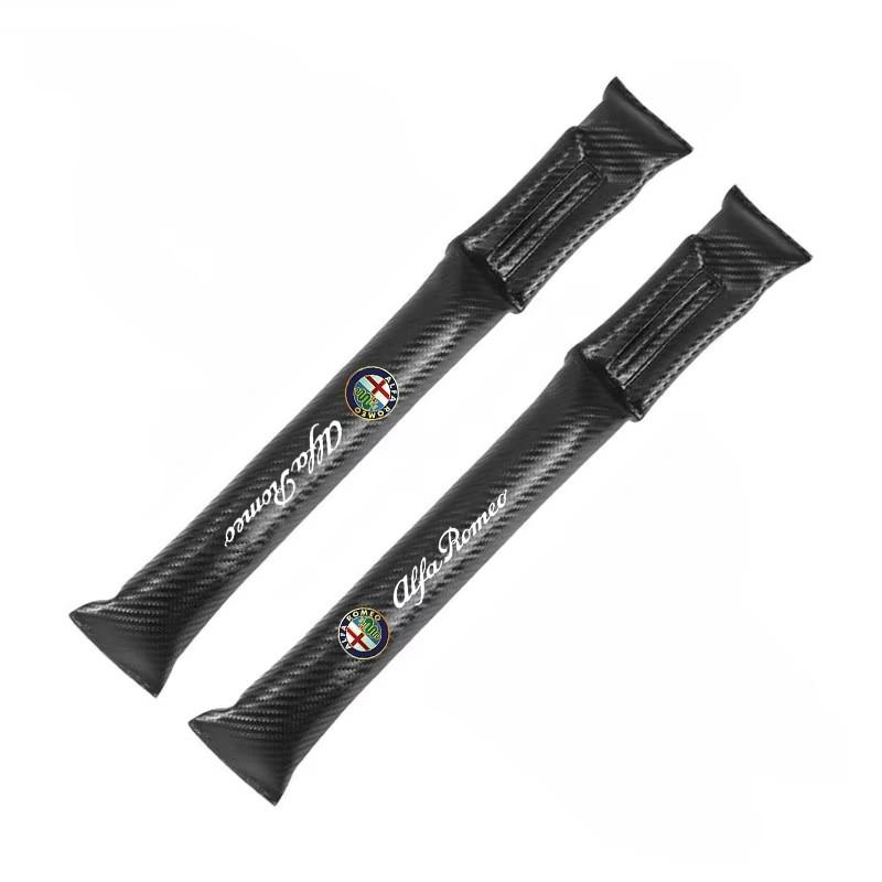 2Pcs Car Seat Gap Filler Strip Soft Pads Leather Car Styling Spacer For Alfa Romeo Giulietta Mito 159 Giulia Stelvio 156 147