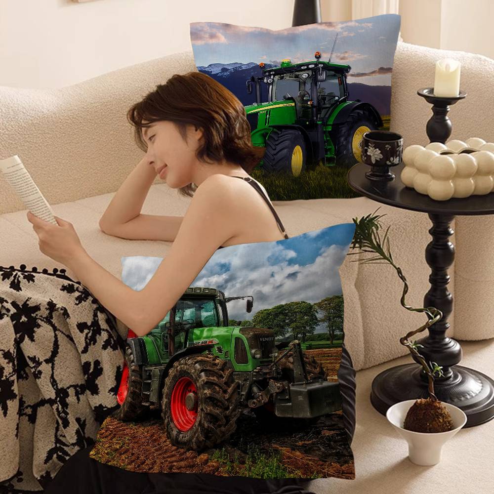 Car Tractor Decorative Room Aesthetics Pillow Case Home Decor Bedroom Sofa Bed Couch Pillow Cover 45X45