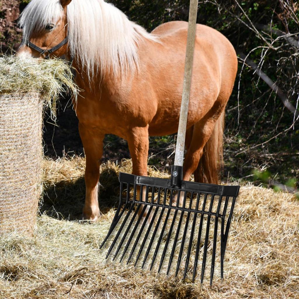 Вилы для конского навоза Сменная головка Грабли Садовые вилы для фермерского животноводства