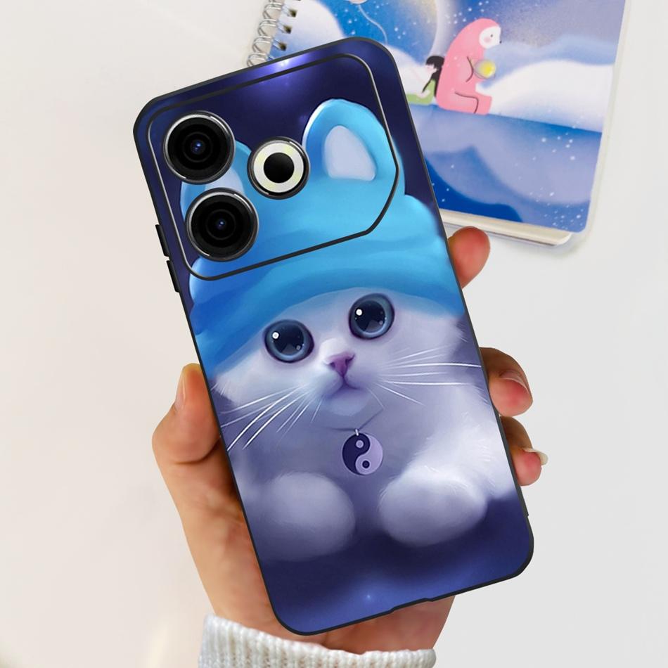 Чехол для телефона Tecno Pova 6 Neo Pova6 Neo 4G 2024 Элегантный принт Мягкий силикон ТПУ Чехлы