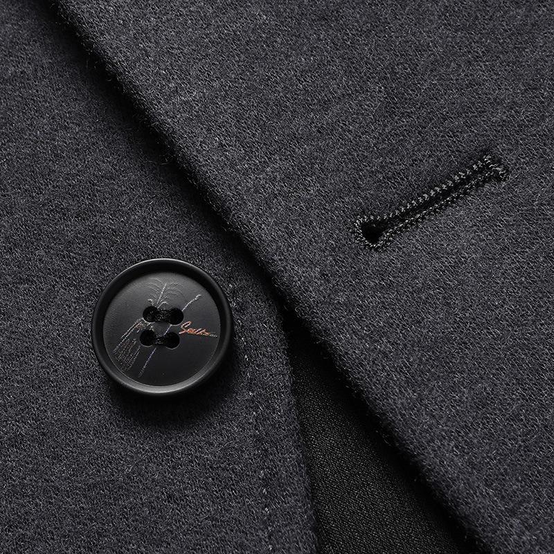 Осенне-зимний новый шерстяной костюм мужской однотонный тонкий молодежный повседневный маленький костюм куртка Nizi мужская одежда