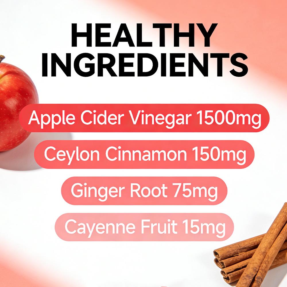 Apple cider vinegar, ginger root powder, 120 Vegetable Capsules Dietary Supplement