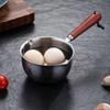 Stainless Steel Wooden Handle Cooking Pot Melting Pot Mini Sauce Pan Milk Pot Chocolate Melting Pan