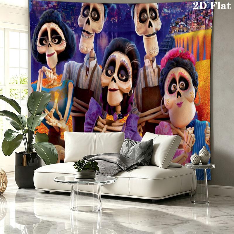 COCO Wall tapestry, aesthetic printed fabric blanket, suitable for bedroom, living room, and home decor.