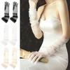 Ultra Thin Evening Prom Decor Wedding Bridal Gloves Bridal Gown Mittens Party Dress Tulle Gloves
