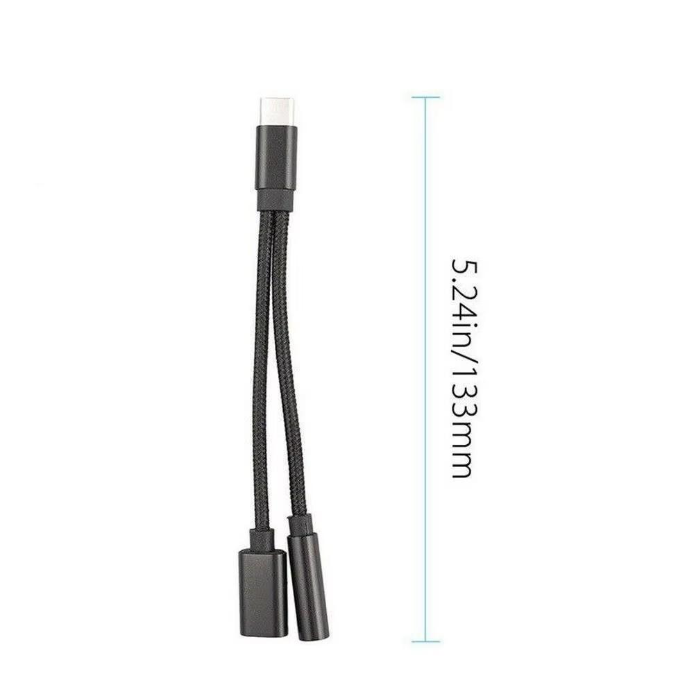 Аудиоадаптер USB C на 3,5 мм Type C, штекер-гнездо, аудиоконвертер, разъем 3,5 мм