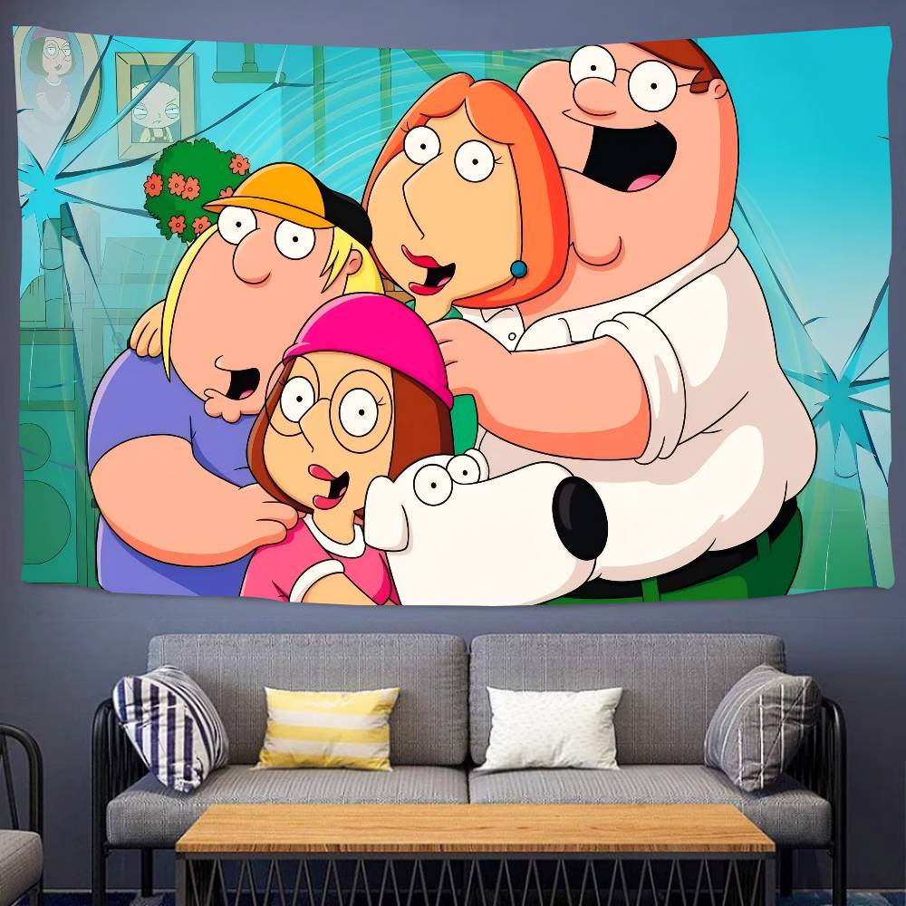 Vintage American Cartoon Family Banner Backdrop Decoration Party Photography Background