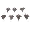 7pcs Leaf Pendant Healthy Zinc Alloy Durable DIY Ingenious Craft Leaves Pendant for Party Black