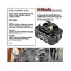 2 шт. для аккумулятора Makita 18 В 6,0 Ач LXT Li-ion Bl1850b Bl1830b Bl1860b Беспроводные