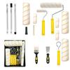 Paint Roller Set with Telescoping Pole Up To Microfiber Sponge Roller for and Indoor and Wall and Ceiling Professional High Even Coating 16-Piece