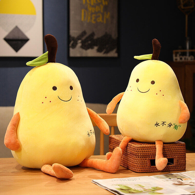 Forever Pear Plush Pillow Toy Stuffed Animal Doll Cute Pear Shaped Plushie Valentine's Day Birthday Gift for Boys Girls
