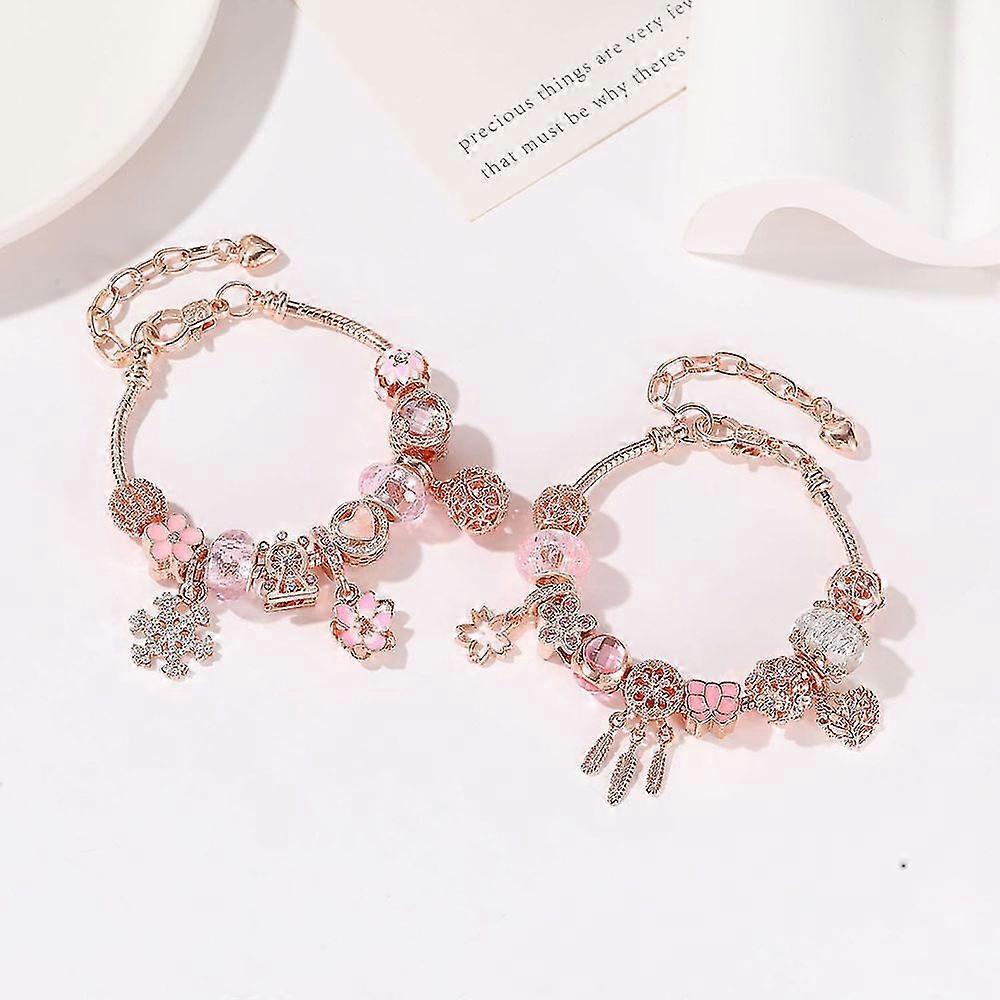 24 Grid Christmas Roses Gold Diy Bracelet Gift Box Stylish Holiday Countdown Toys Box For Children Boys Girls