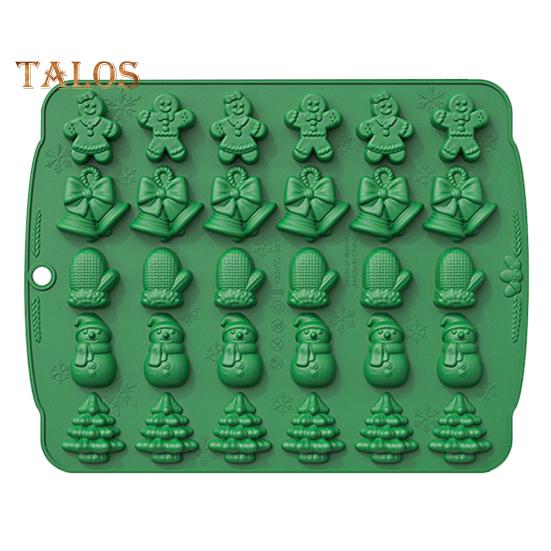 Силиконовая форма, пищевая антипригарная форма для рождественских элементов, легко снимается, многоразовая формочка для печенья, пригодная для использования в духовке
