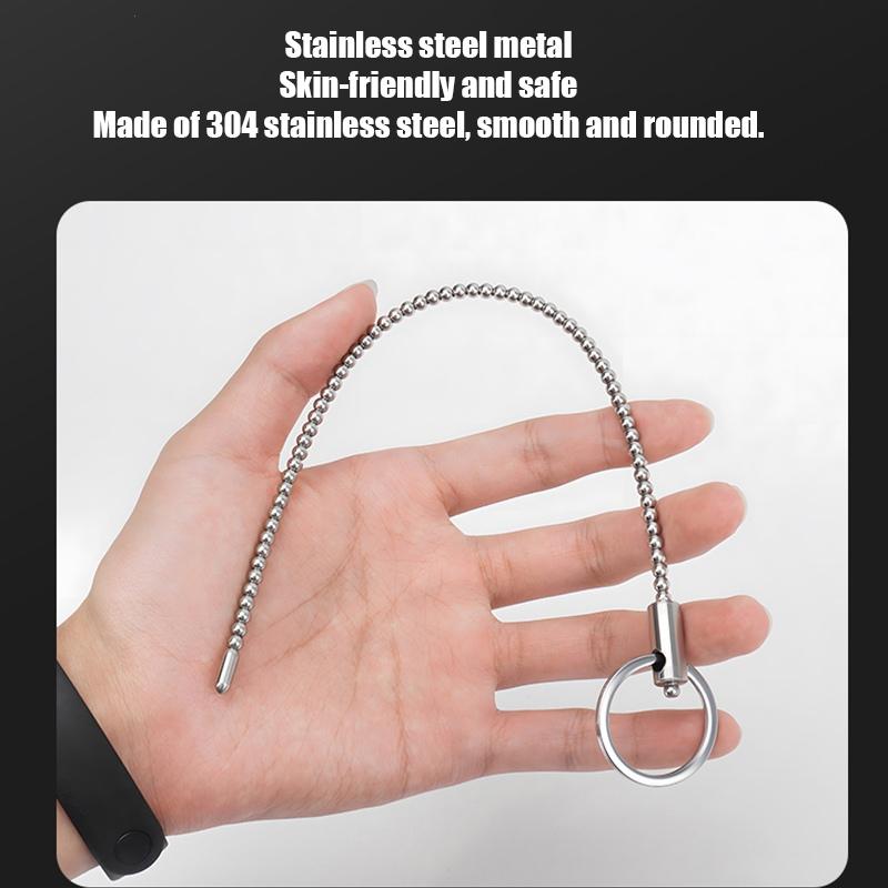 Нержавеющая сталь уретральные звуковые расширители пенисная пробка вставка стимуляция катетер бусины мужской мастурбатор секс-игрушки для мужчин