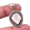 Natural Smoky Quartz 925 Solid Sterling Silver TwoTone Gift Pendant 1.50" Z9j77