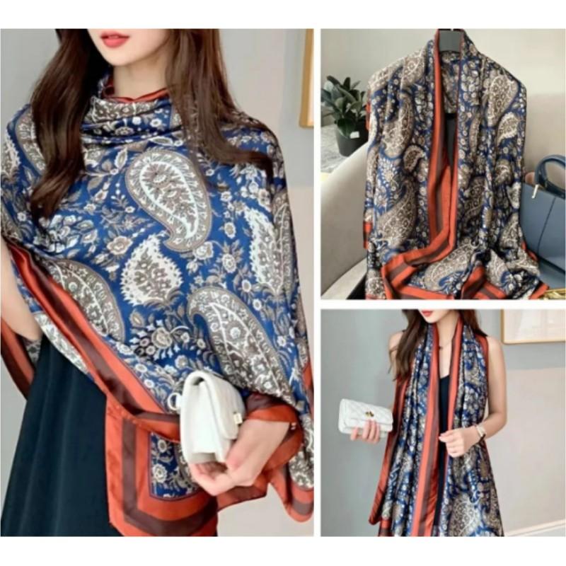 Women's Spring and Summer Thin Section Temperament Sunscreen Silk Scarf