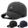 Autumn Winter Warm Cotton Cap Men's Windproof Coldproof Ear Protection Woolen Baseball Cap Outdoor Sports Cap