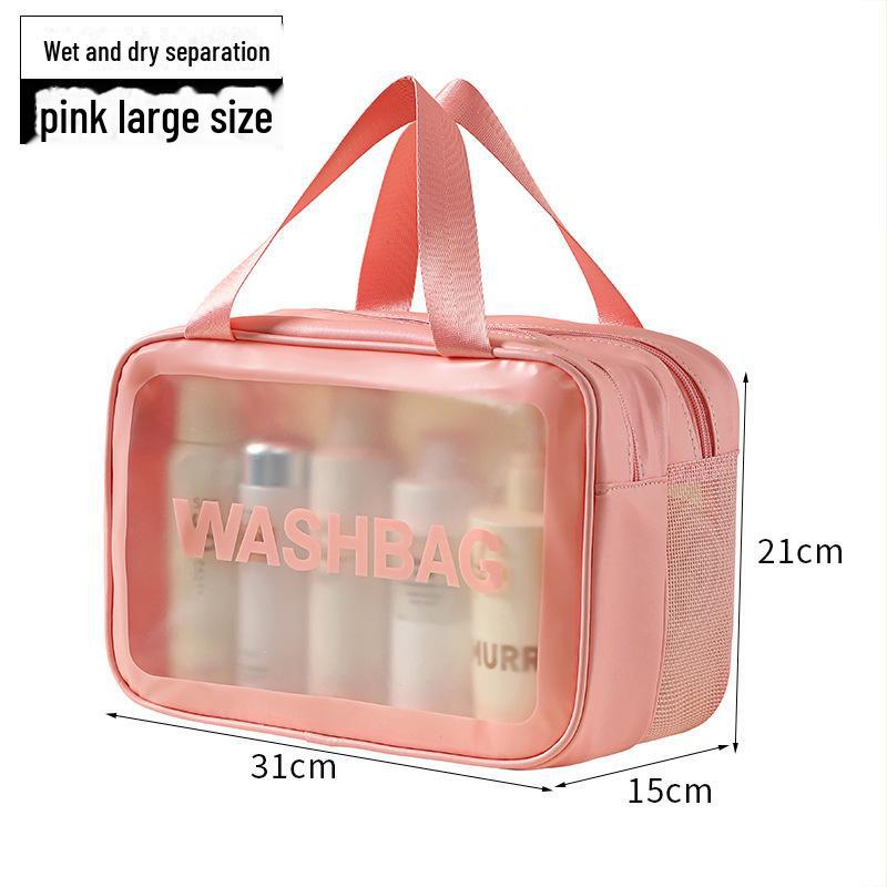Модная вместительная водонепроницаемая прозрачная косметичка для женщин - портативное хранилище для туалетных принадлежностей для путешествий