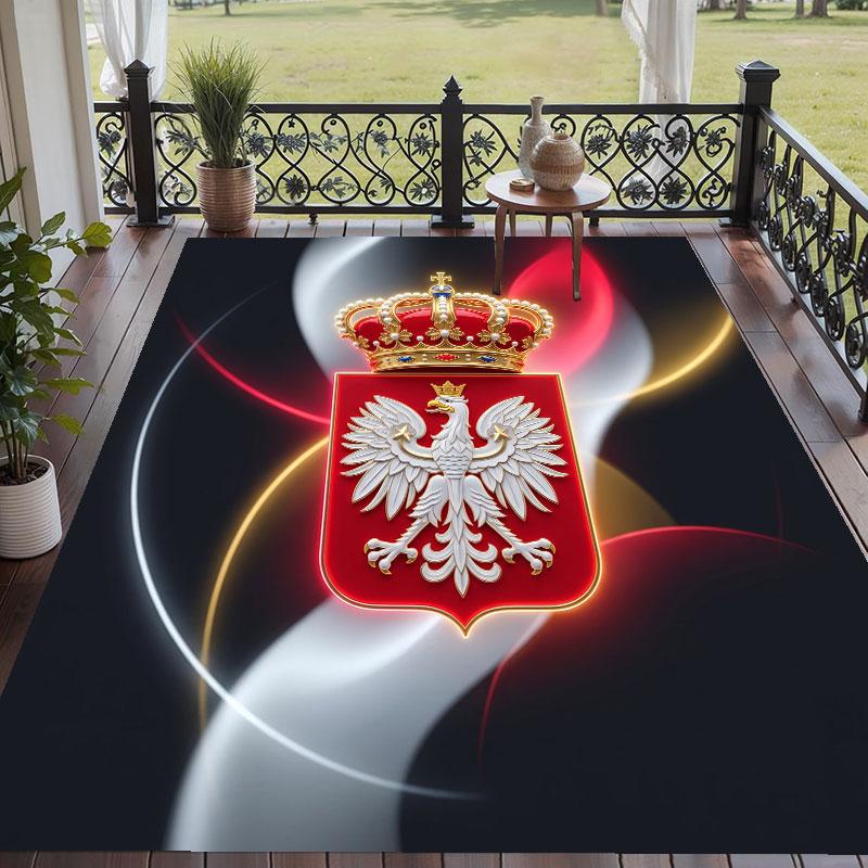 Soft Floor Carpet Poland Football Pattern Area Rug Decorative Mat For Home Room Decoration
