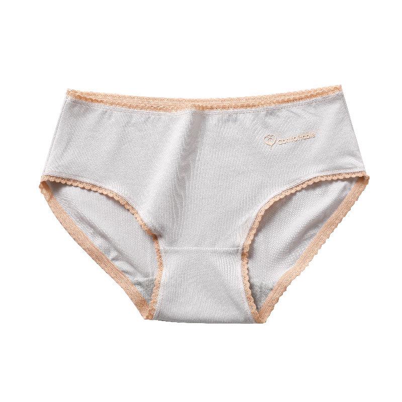 Lace Pure Cotton Honeycomb Antibacterial Women's Panties - Comfortable & Elastic