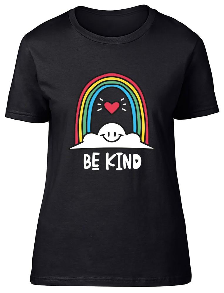 Be Kind Kindness Day Rainbow Love Sweet Support Womens T-Shirt Ladies Gift Tee
