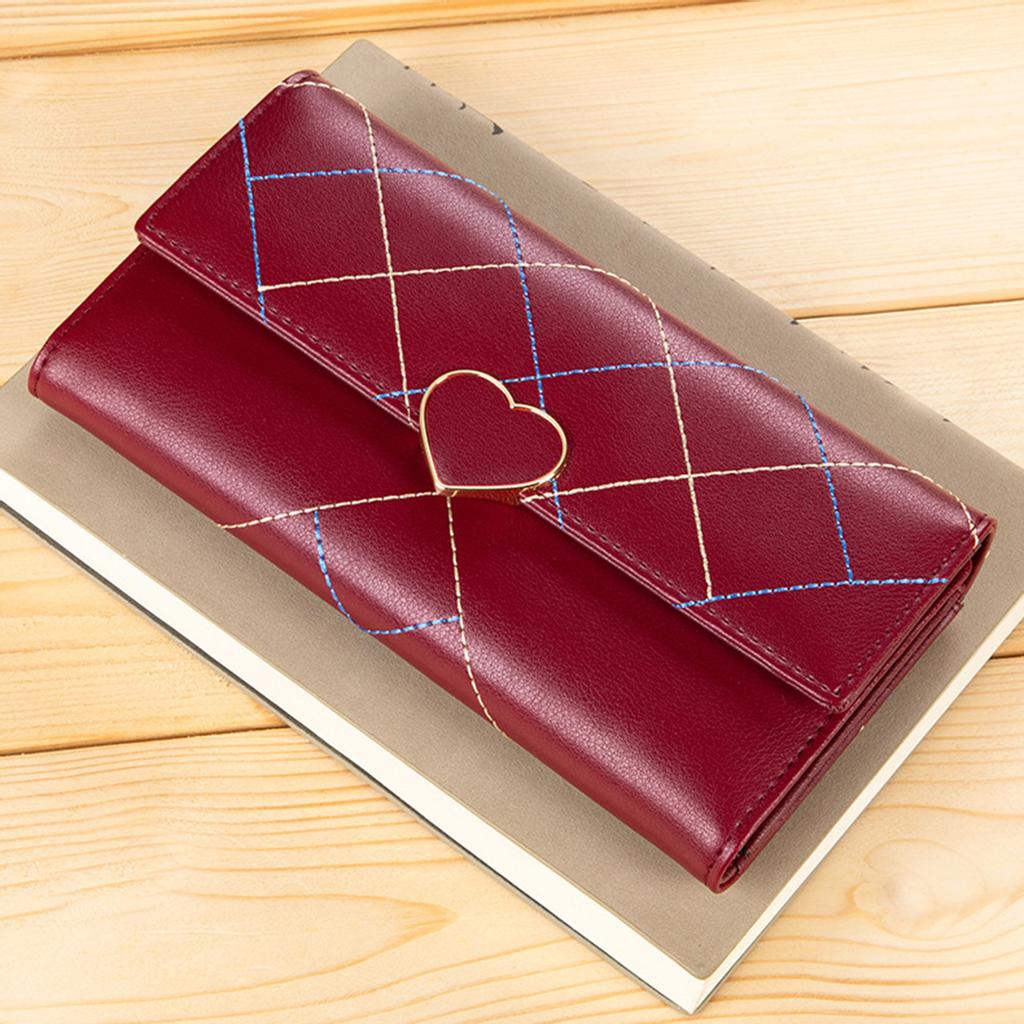 Женский длинный кожаный кошелек с тройным клатчем, многофункциональный кошелек