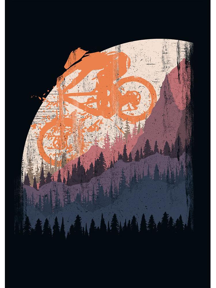 Винтажные плакаты с горным велосипедом, печать на холсте, картина для любителей спорта, настенная художественная картина для гостиной, украшение дома