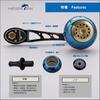 Ручка катушки HEIGHTEN Рукоятка для и мультипликаторных катушек Abu Ach Черный Золотой 65/75 мм и 80/90 мм 38 мм/45 мм Shimano, Daiwa, (Серия «Аврора», и Отделка,