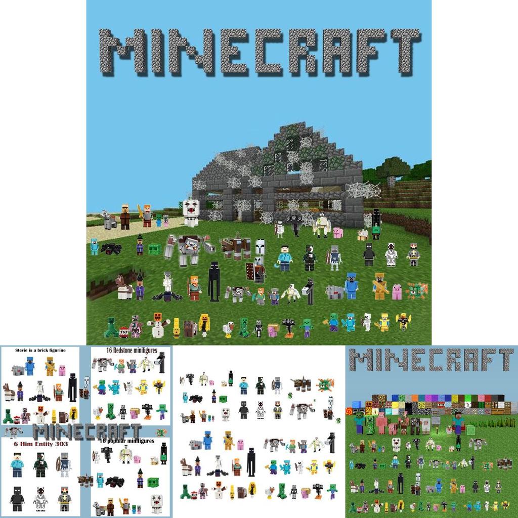 Фигурки Стив Майнкрафт Он Конструктор Игрушки Кирпичики Детские Подарки на День Рождения