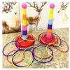 2 Towers 30 Circles Throwing Hoop Toys Indoor and Outdoor Leisure Competitions Kindergarten Games Children Toys