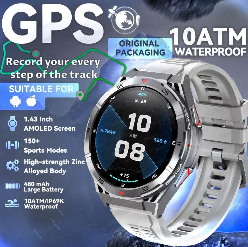 2025 Новые Оригинальные GPS Смарт-часы Ультра 466*466 HD AMOLED Дисплей Спорт Компас BT Звонок IP69 Водонепроницаемый Смарт-браслет Для HUAWEI