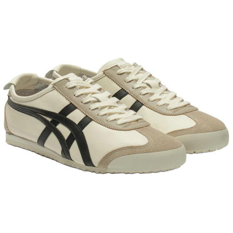 ONITSUKA TIGER Кроссовки Mexico 66 цвета слоновой кости и черного цвета 1183C102-752