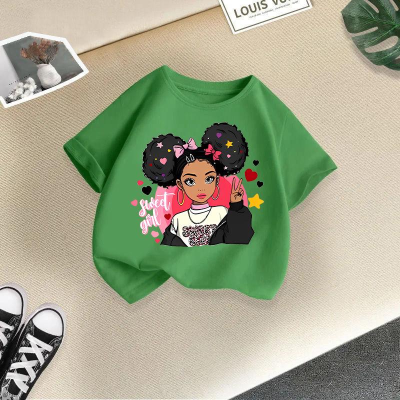 Детская футболка Футболка для ребенка 2-13 лет Крутая девочка с принтом Детская 100% хлопок Одежда Футболка Топы Футболка