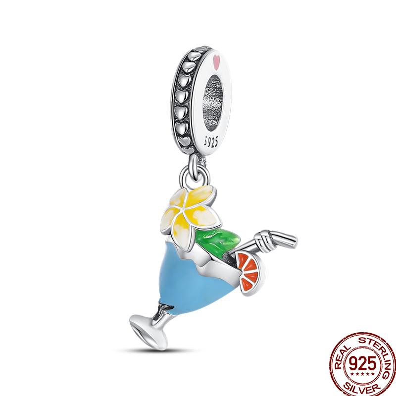 Медный пляж Океанский отпуск Напиток Шарм Морская звезда Бусины Подходят для Пан Оригинальный браслет Сделай сам Праздничные украшения Подарок