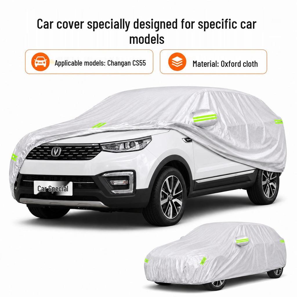 Чехол для автомобиля Changan CS55: Солнцезащитная, водонепроницаемая, теплоизолирующая, всесезонная ткань Оксфорд