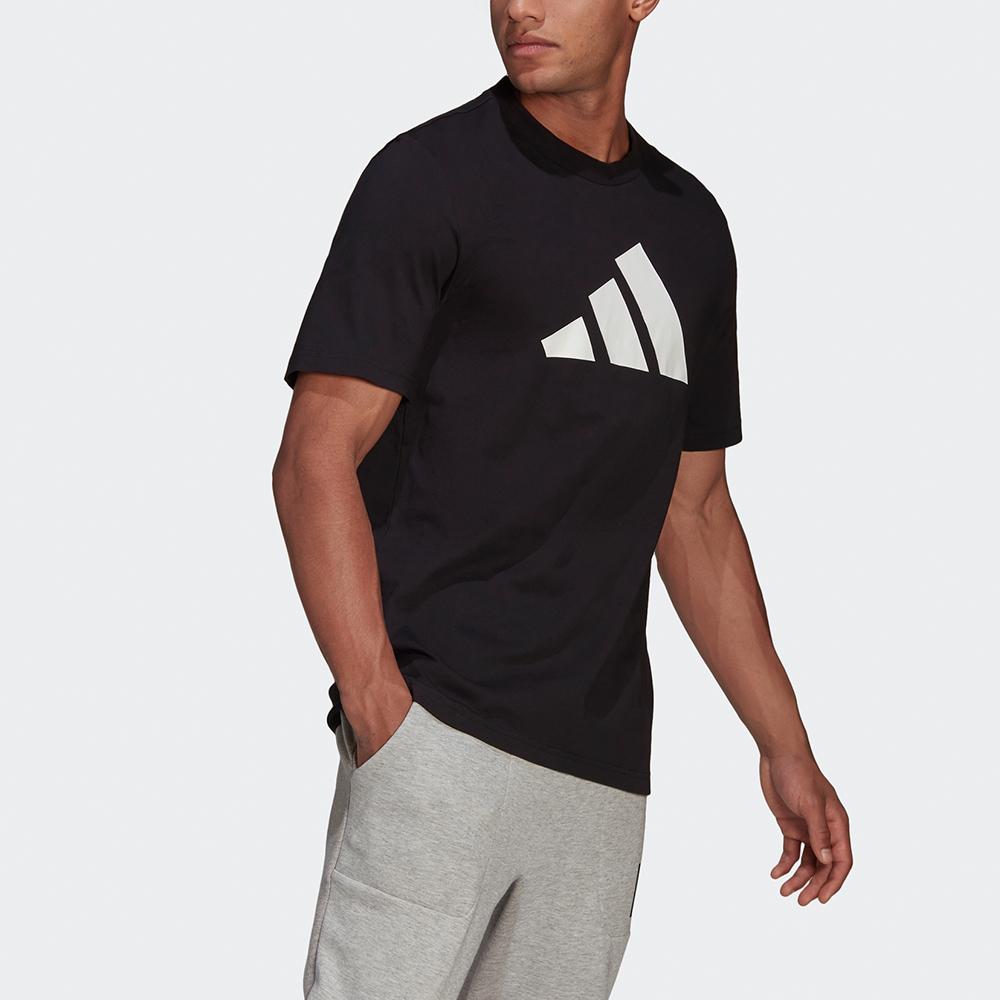 adidas Футболки Мужские Черные С Круглым Вырезом Умеренный Прямой Крой GP9503
