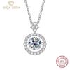 S925 Sterling Silver Moissanite 1 Carat Clavicle Chain Classic Hollow-out Four Claws Six Claws Smart Moissanite Necklace