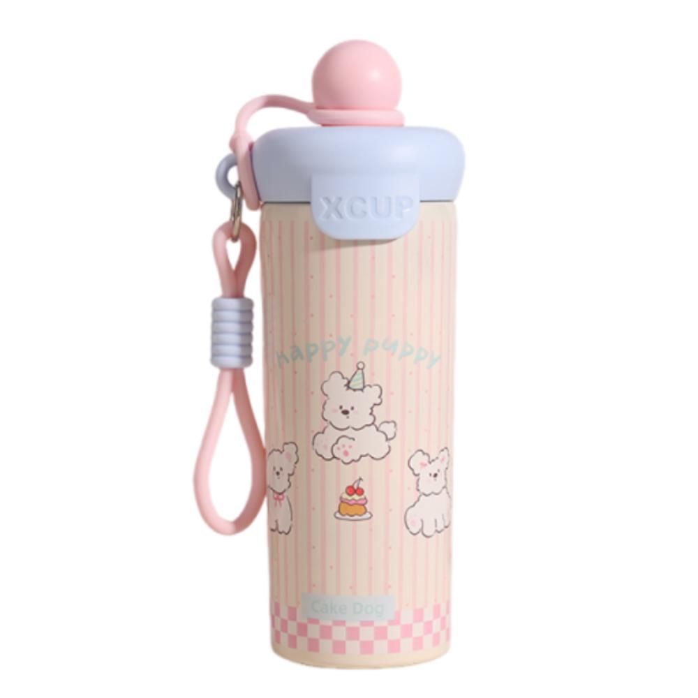 Cute Thermos Bottle 600ml Cold Beverages Cups Durable Vacuum Flask  Travel