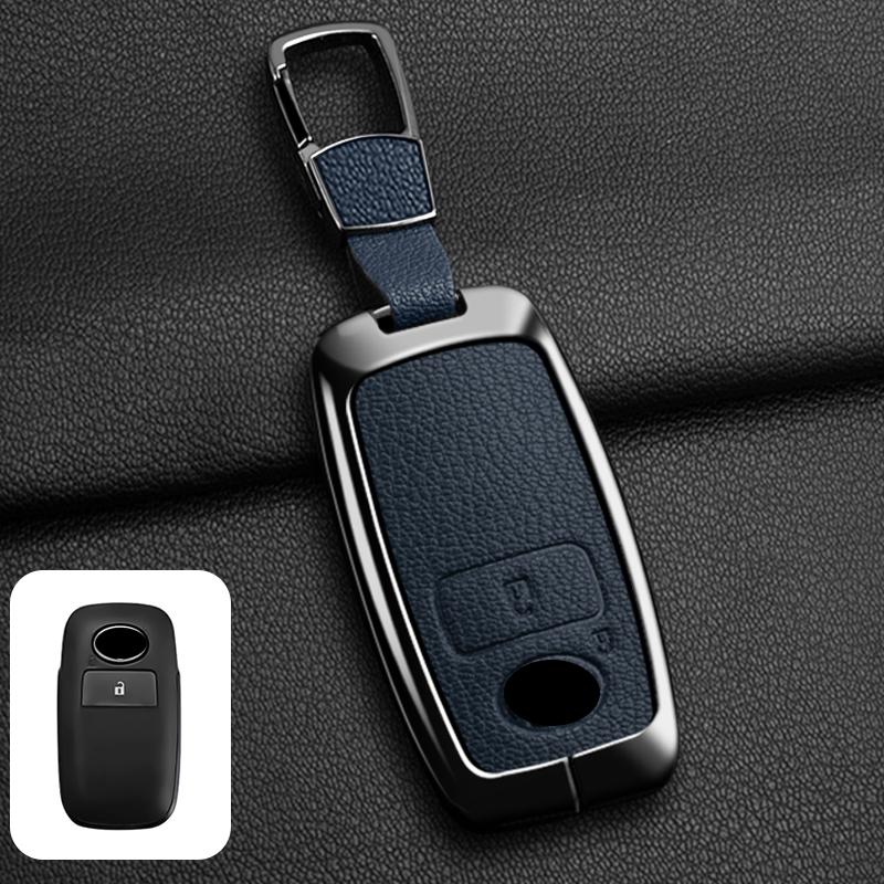 Zinc Alloy Leather for Toyota Yaris Ativ Raize Veloz Avanza Rush Perodua Daihatsu Malaysia Remote Key Case Cover Accessories