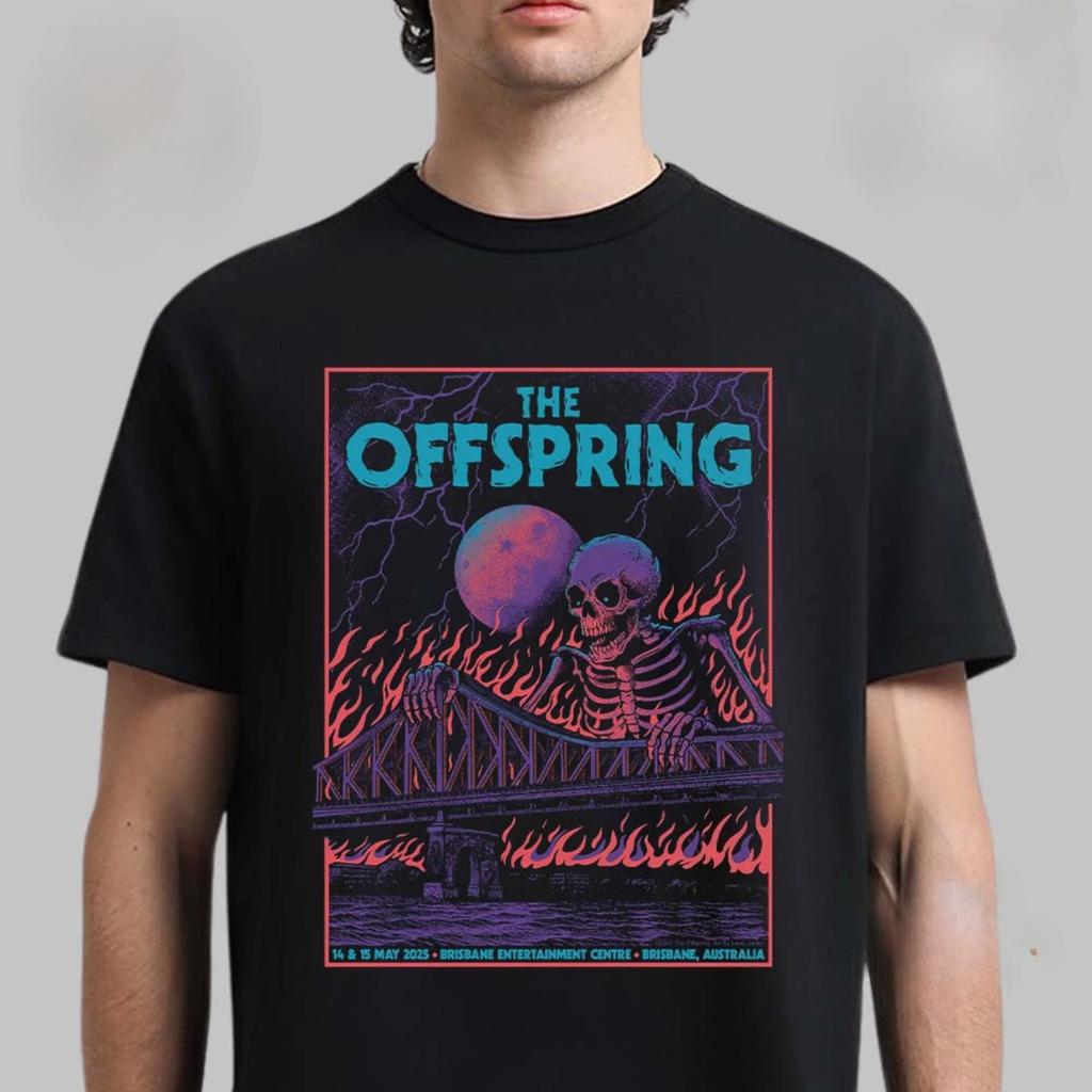 Футболка The Offspring Supercharged Worldwide North American Tour 2025 Высококачественная Роскошь для Мужчин и Женщин Топ Y2k