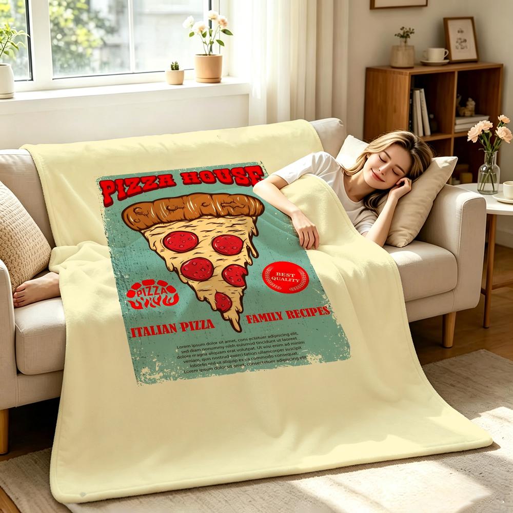 Brand PPizza HHut Throw Soft Warm Flannel Throw Blanket Multiuse for Sofa Bed Office Nap