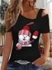 Women's New Casual  Top  Christmas  Halloween Christmas Gift Tops Shirt Blouse