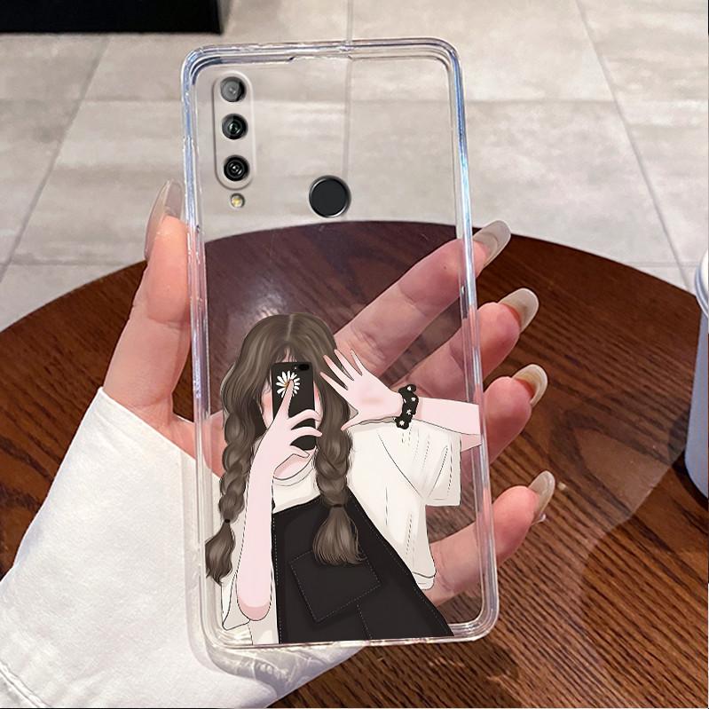 Case For Huawei Y9 prime 2019 STK-L21 STK-L22 STK-LX3 Y9s Casing Cute Love Heart Rabbit Funny Clear Soft Silicone TPU Phone Case