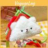 Plush Bear Cute Sandwich Keychain With Durable Rope For Bag Gifts Accessories
