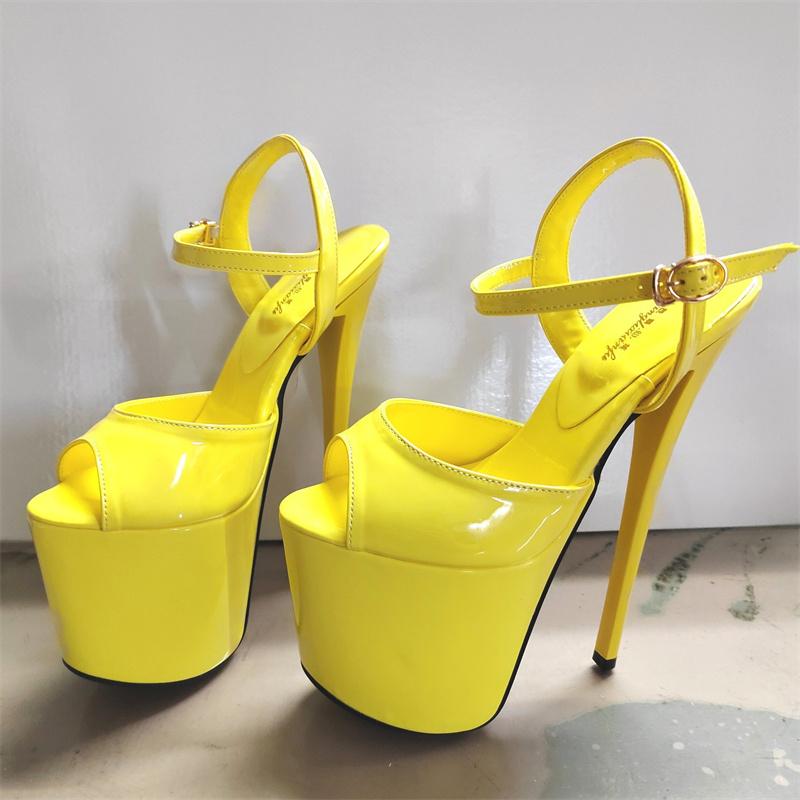 Сексуальные женские сандалии 19 см Каблуки-стилеты Фетиш Стриптизерши Летняя обувь Платформа Экстремально высокие каблуки Красные сандалии Женские